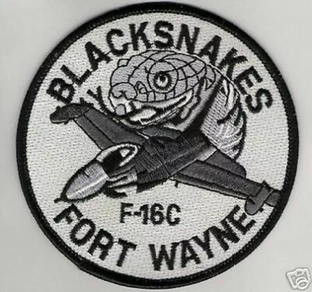 USAF 122ND Fw Blacksnakes Fort Wayne Indiana Ang Bloc 30 F-16C/D Repasser Patch