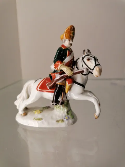 Meissen Figur Serie Reiter Soldaten Husar Zu Pferde Kaendler  15817 Mnr: 69540