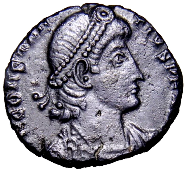 CERTIFIED Authentic Ancient Roman Coin EF SILVERING Constantius II Rare Letter S