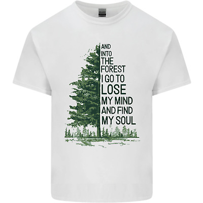 Nella foresta All'aperto Trekking Escursionismo da Uomo Cotone T-Shirt Tee Top