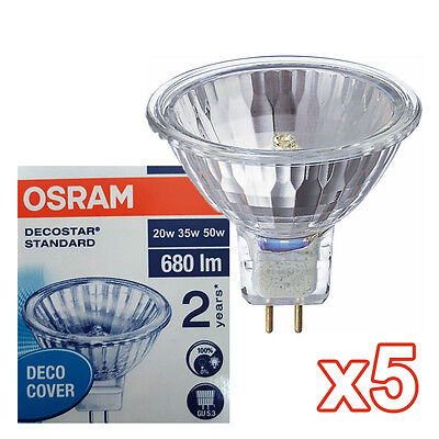 X5 osram 20w 35w 50w MR16 Lampe Spot Halogène 12v GU5.3 Ampoule Réflecteur