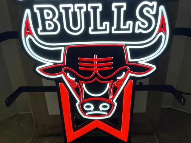 Michelob Ultra Beer Chicago Bulls Nba Basketball Light Up Led Sign Air Jordan