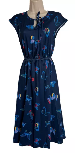 Modcloth Liza Luxe Butterflies Stretchy Midi Dress Size XXS Oversized