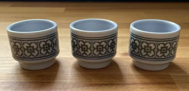 Vintage Hornsea Pottery Tapestry Egg Cups x 3