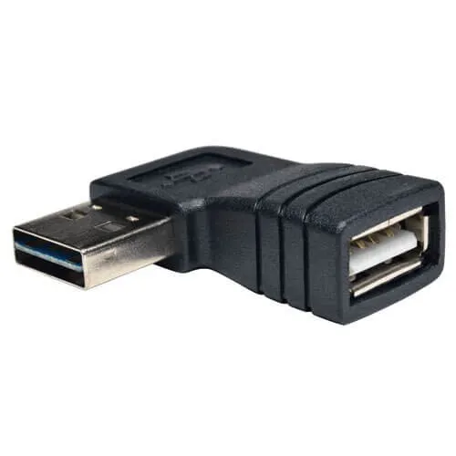Tripp Lite Black USB 2.0 90 Degree Adapter Right Angle Male to Female USA Seller