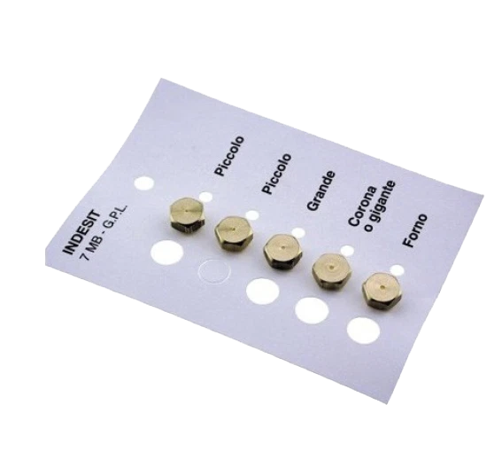 Kit Embouts Injecteurs 7MB GPL Pour Cuisines Et Surfaces de Cuisson Indesit