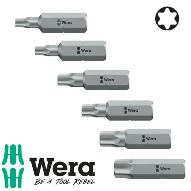 Original Wera Bits für Torx® Schrauben 1/4“ Bitaufnahme Innensechsrund I-Stern f