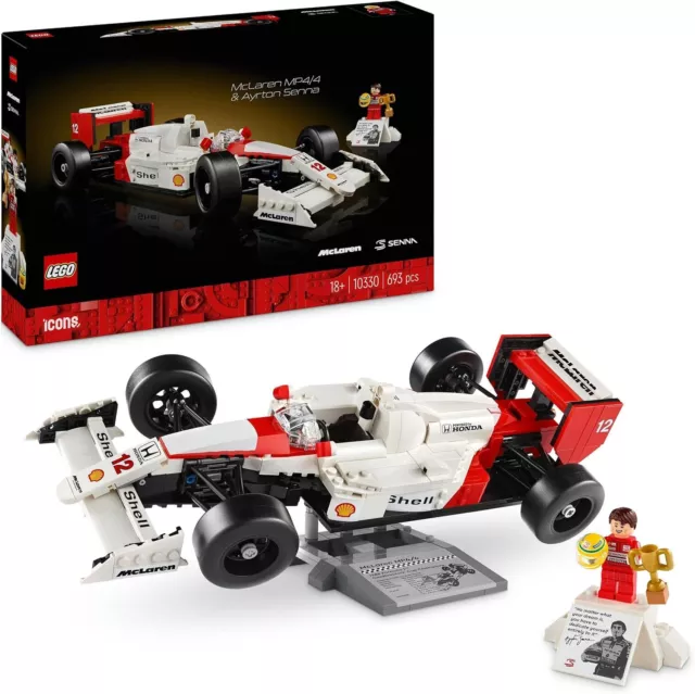 LEGO Icons McLaren MP4/4 & Ayrton Senna Model Car Set 10330