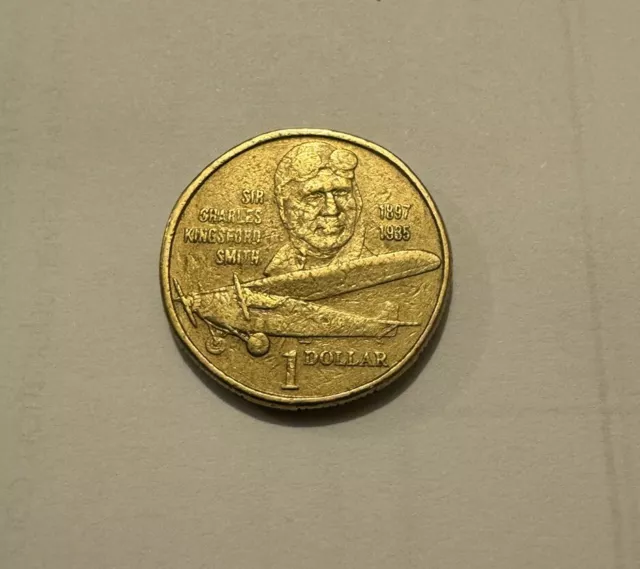 Rare 1997 AUSTRALIAN $1 ONE DOLLAR COIN - SIR CHARLES KINGSFORD SMITH