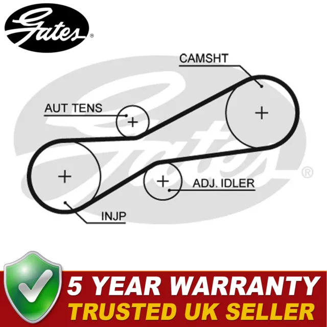 Gates Injection Pump Belt Fits VW Transporter LT 2.5 D 2.5 TDi + Other Models