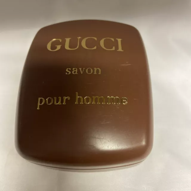 Gucci Vintage 80’s Classic Savon Parfum 1 Bar Soap 3 1/3 oz for Men.TravelCase.