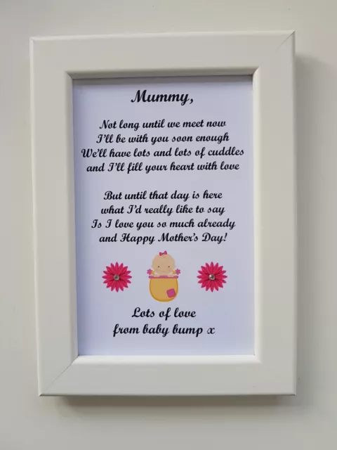 Mothers Day Photo Frame Print Gift Personalised Mummy from Baby Bump 1st Mum Nan