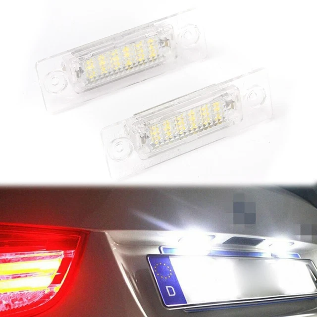 1 Pair 18SMD LED License Plate Light 6000K White For Touran Golf Passat-Caddy T5