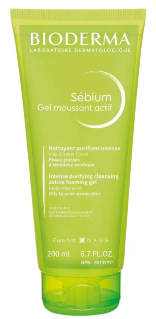 BIODERMA Sebium Moussant Actif Intense Purifiant Démaquillage Gel Moussant 200ml