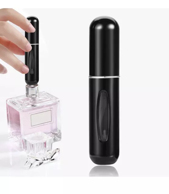 Refillable Perfume Atomiser 5 ml Spray Pump Portable Bottle Travel Black New