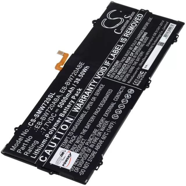 Batteria per Tablet Samsung SM-W752 7,7V 5000mAh/39Wh Li-Polimero Nero