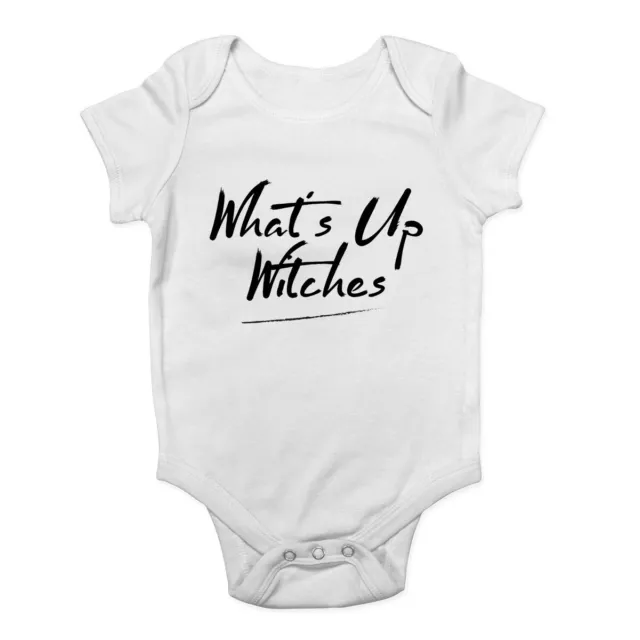 What's Up Witches Funny Halloween Baby Grow Vest Bodysuit Boys Girls