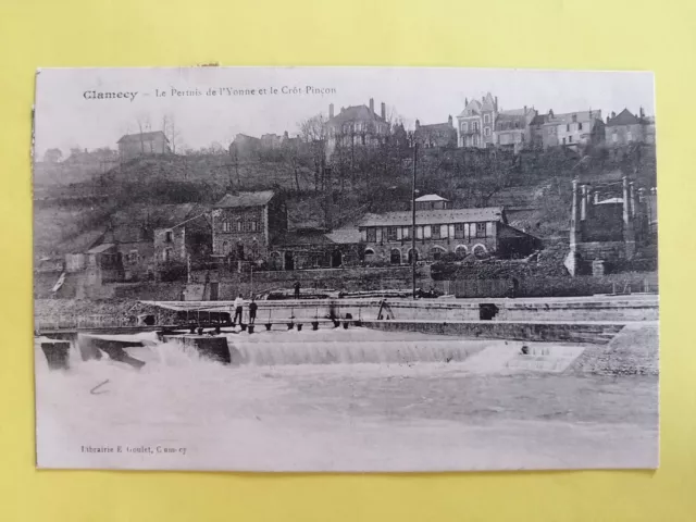 CPA 58 - CLAMECY Nièvre Le PERTUIS et le CRÔT-PINÇON in 1917 dam