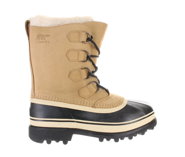 SOREL Womens Caribou Buff / Chamois Waterproof Insulated Snow Boots Size 9 NIB