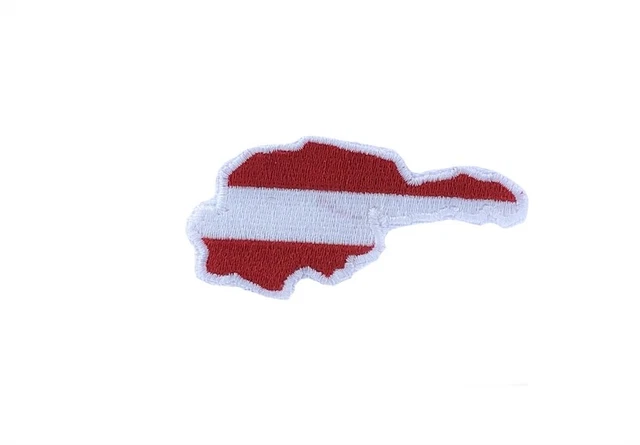 Patch aufnäher biker iron on Bügelbild Applikation Österreich fahne flaggen