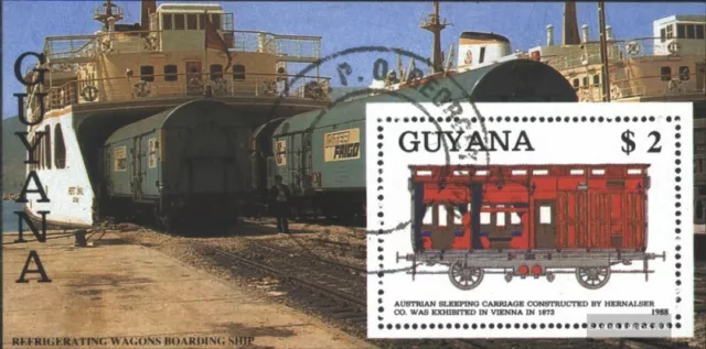 Guyana Block35 (kompl.Ausg.) gestempelt 1989 Eisenbahn