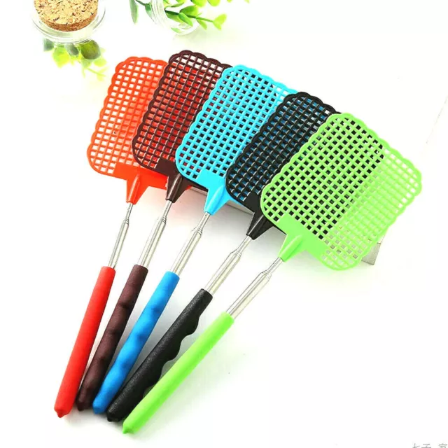 5 pack Extendable Fly Swatter Telescopic Long Reach Bug MOSQUITO Killer