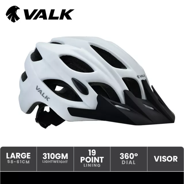 VALK Mountain Bike Helmet Large 58-61cm Bicycle MTB Cycling Safety Accessories