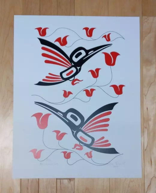 Hummingbirds by Eric Parnell Haida Signed Limited Edition Print 83/100