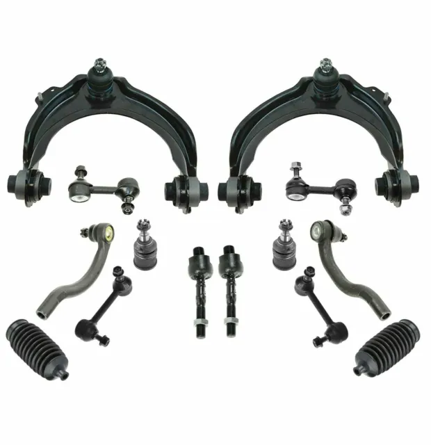 14 Pc Control Arms Ball Joints Sway Bar Tie Rods Kit for Acura TSX Honda Accord