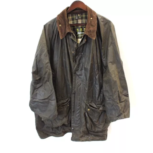 Men's BARBOUR Olive Green Waxed Cotton 'Gamefair' Jacket Size 48" Chest - H08