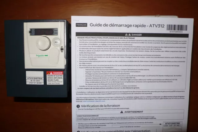 Variateur Triphase 380V 0,75Kw Frequence Vitesse Schneider Electric Atv312H075N4