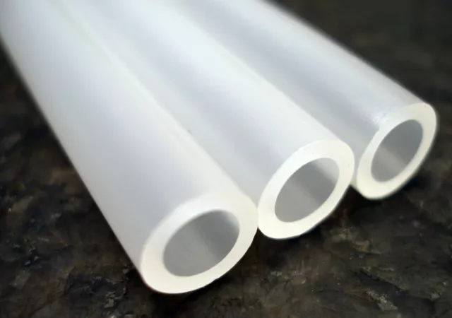 Rigid Polypropylene Tubing, 3/8" OD x 1/4" ID x 3.25" L, Plastic Tube Pipe Qty 3