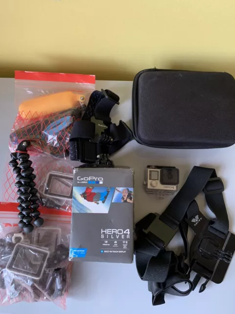 GoPro Hero4 Silver Action Camera Touch LCD + Loads Of Accessories