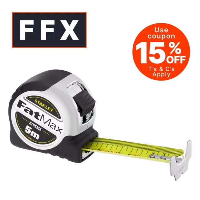 Stanley STA033887 FatMax Tape Measure Rule 5M Metric Measuring 0-33-887 Locking