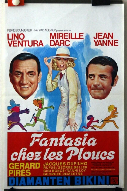LINO VENTURA , MIREILLE DARC, FANTASIA CHEZ LES PLOUCS, YANNE,   poster