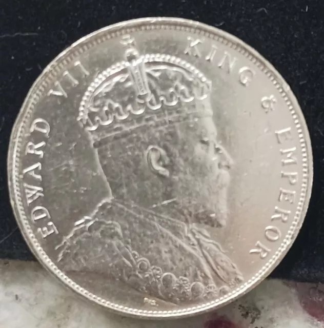 STRAITS SETTLEMENTS 1907 1 Dollar Silver VF-XF STRAITS SETTLEMENTS 1907 1 Dollar Silver VF-XF