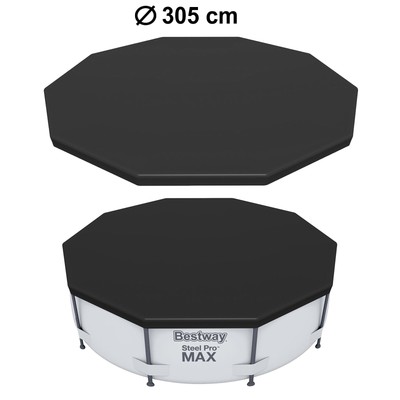 Bestway Bestway Piscine Cache Rond Protection Bâche PVC Piscine Coque ∅370cm 