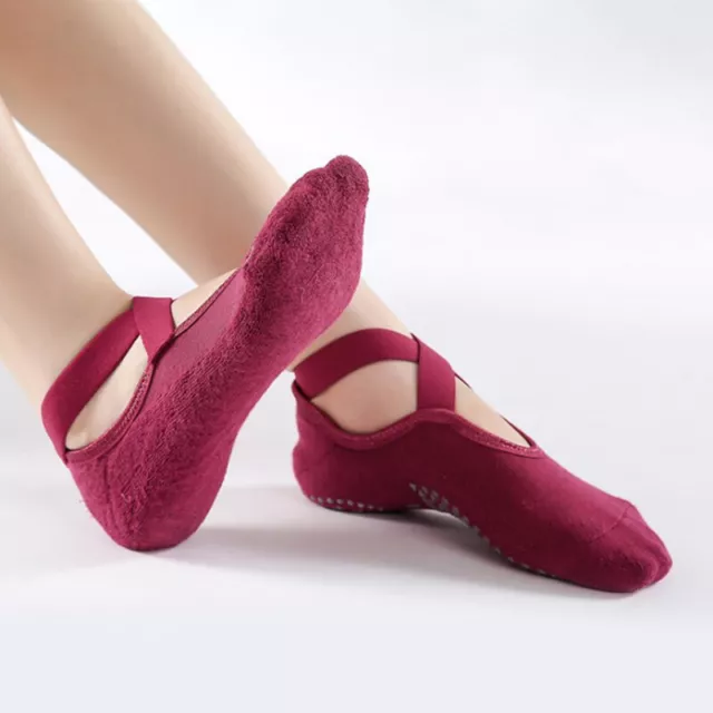 Yoga Socks for Women Anti-Slippery Bandage Breathable Pilates Ballet Dance SBDI