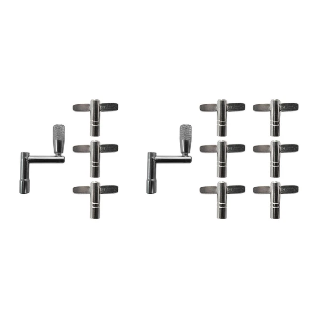 Clé De Réglage Pour Batterie - 4 Pièces (3 Type T + 1 Type Z) - Acier Chromé Pour Percussion