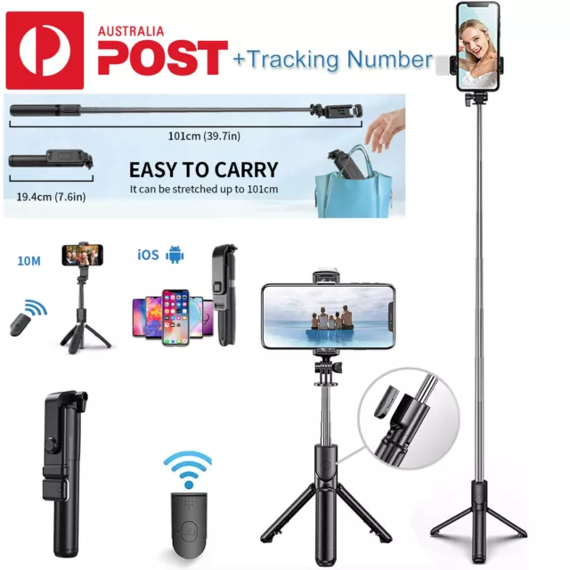 Flexible Selfie Stick Tripod with Wireless Remote Extendable For iPhone Samsung