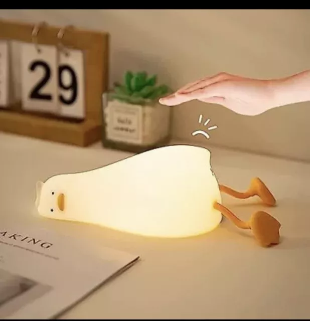 ZVO LED Veilleuse pour Enfants Lampe de Chevet Canard avec 3 Niveaux de Lumiè...