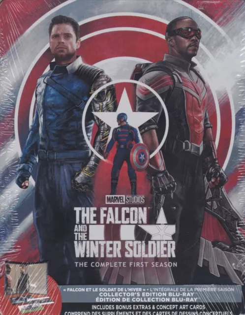 THE FALCON AND THE WINTER SOLDIER FIRST SEASON BLURAY SET with STEELBOOK CASE