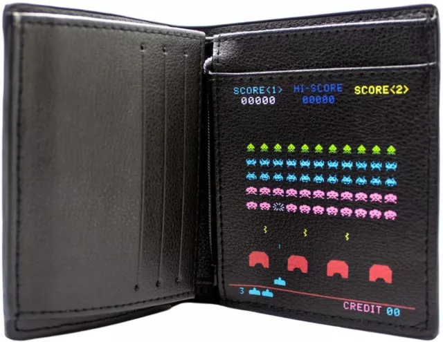 Space Invaders Logo Black Bifold Wallet Space Invaders Official Merchandise 2