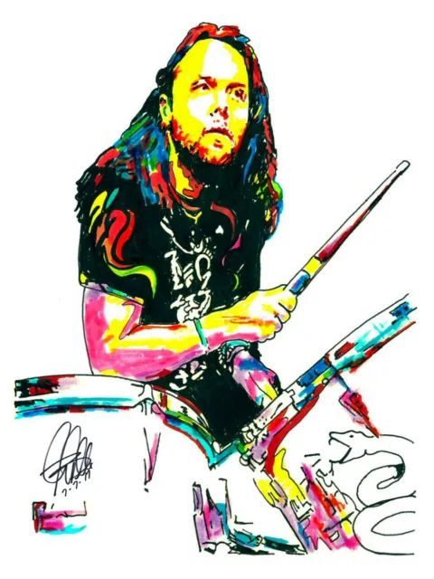 Lars Ulrich Metallica Drums Heavy Metal Music Poster Print Wall Art 8.5x11