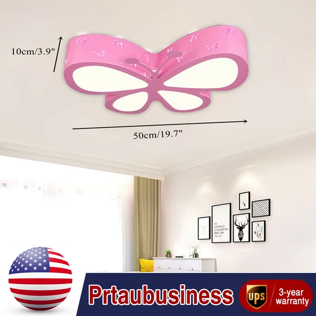 Creative LED Chandelier Acrylic Butterfly Ceiling Light Pendant Lamp Dimmable