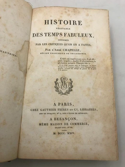 Histoire véritable des temps fabuleux / Hérodote, historien du peuple Hébreu -