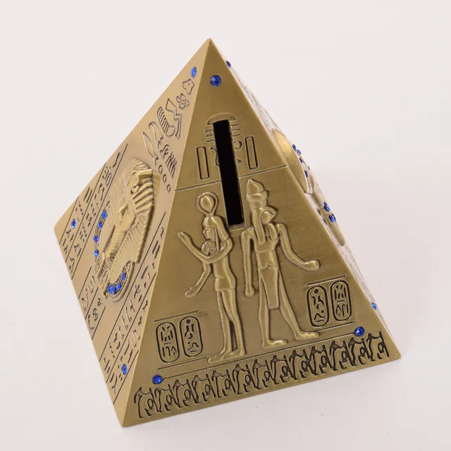 Ancient Egyptian Retro Pyramid Zinc alloy Money Box Exquisite Decoration