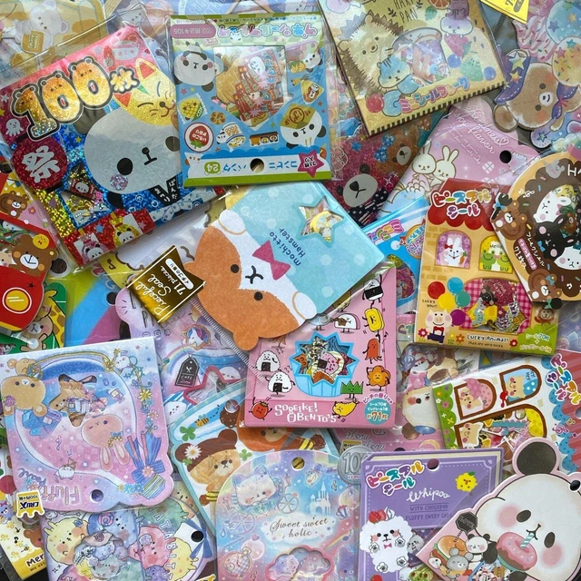 KAWAII STICKER FLAKES San X Sanrio KAMIO Japan QLIA 50 Pieces Mix Grab