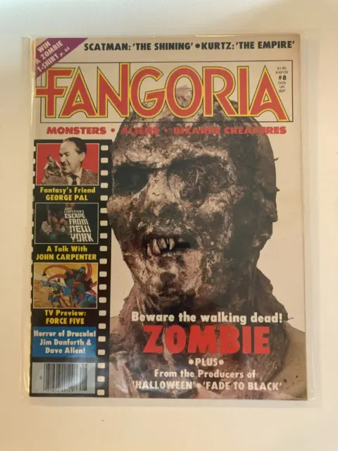 Fangoria 8 October 1980 Walking Dead Zombie Aliens Shining Starlog VF/