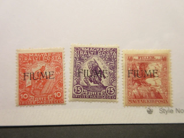 FIUME  Scott  B1, B2 & B3  MINT HINGED  LotC  Cat $24